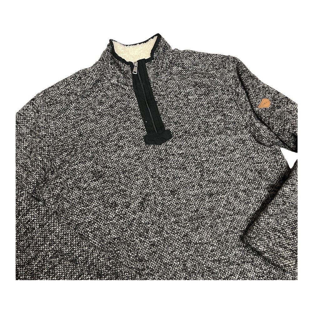 Orvis Sweater Men’s L Heather Grey Brighton Sherpa Lined 1/4 Zip Layer Pullover